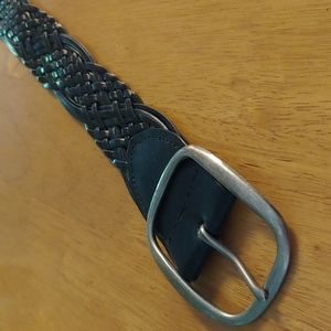 Black Bonded Leather Belt